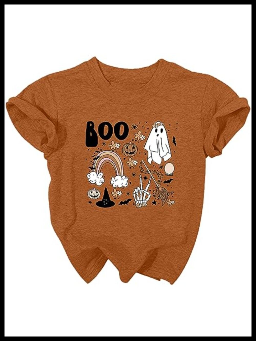 Toddler Boys Girls Halloween Pumpkin T-Shirt Cute Fall Tee